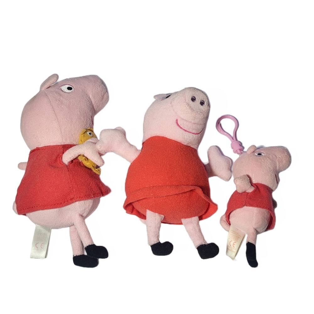 Peppa Pig Ty Beanie Baby, Key Chain and Coin Purse